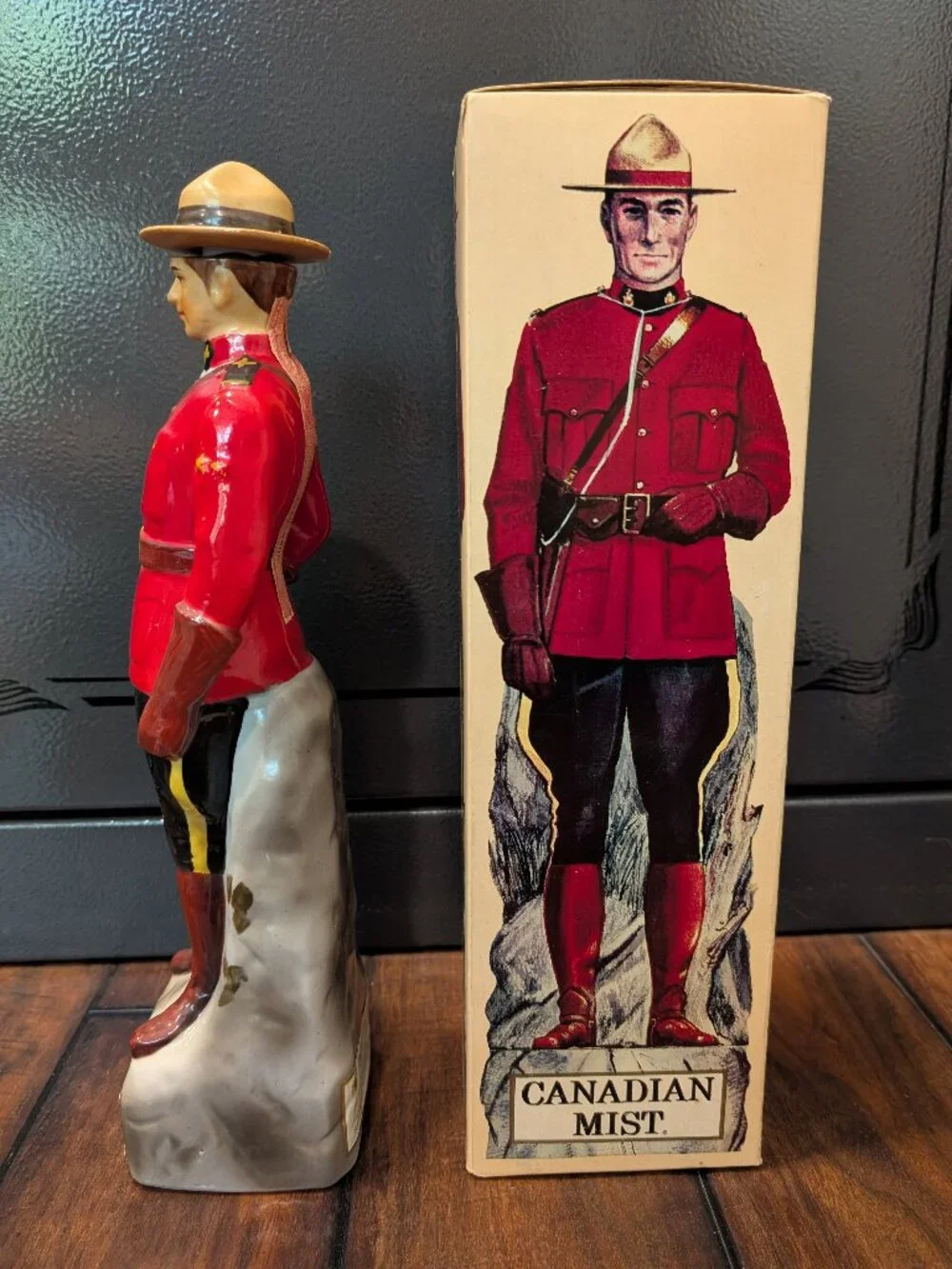 A-1969 Series Canadian Mist Whiskey Mountie Decanter Barton Distillery with Box